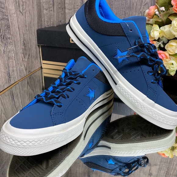 Converse Shoes - 🛍 CONVERSE ONE STAR OX BLUE FIR/BLUE HERO/BLACK